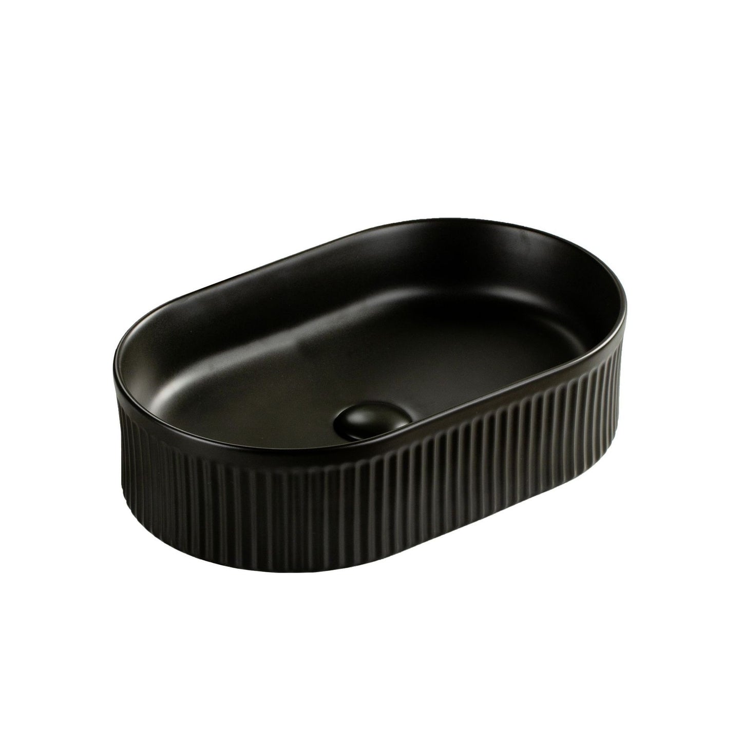 Matt black ceramic wash basin