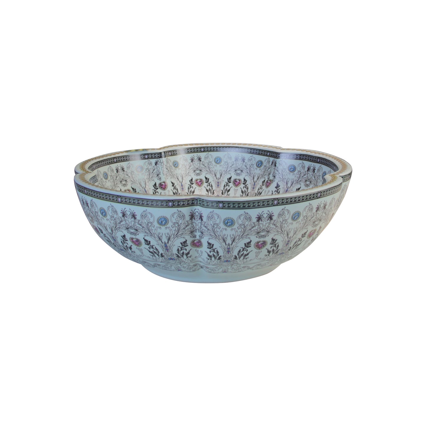Wash Basin  Flower Shape  Design The Sink With Geometric Patterns