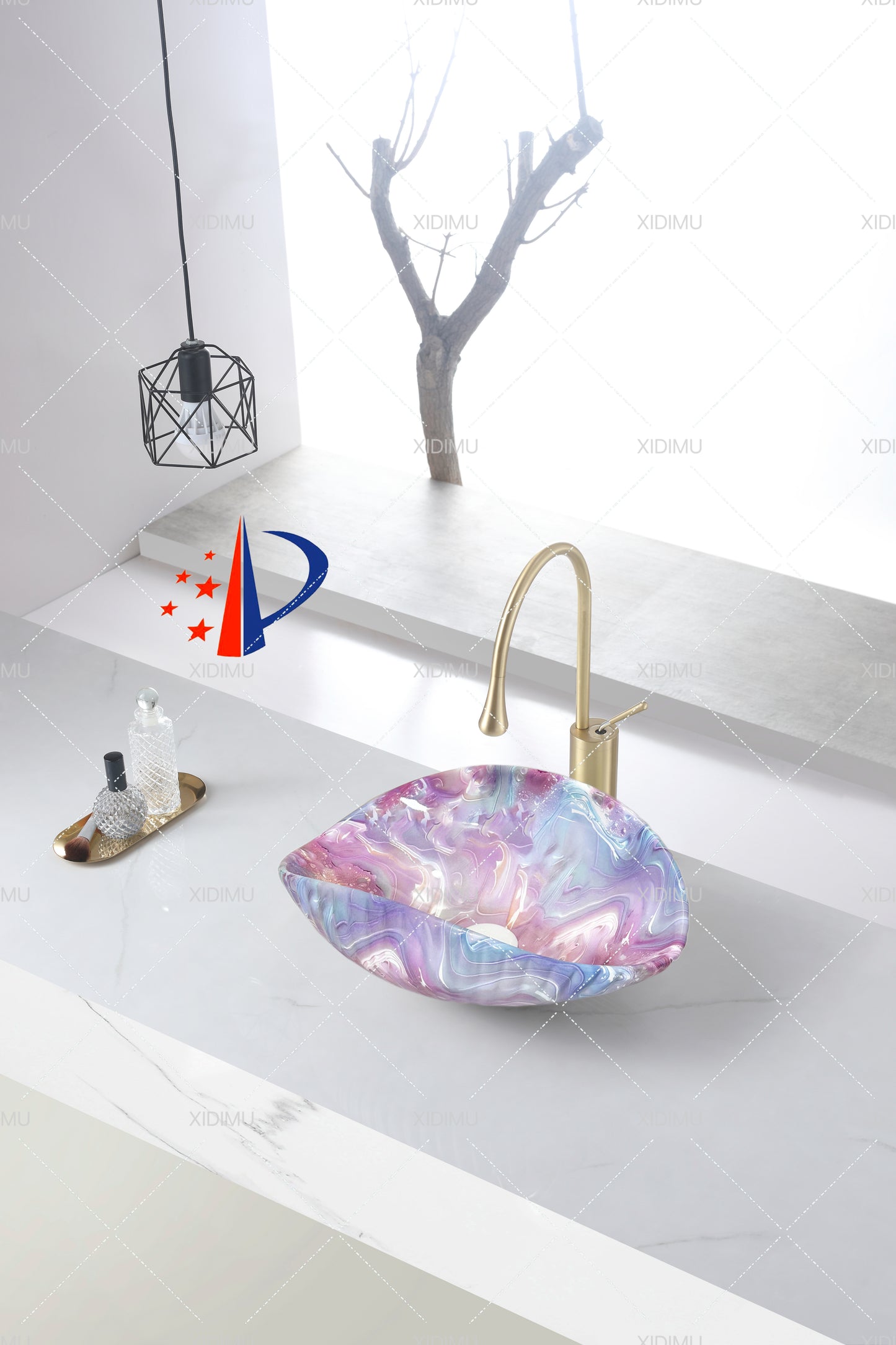 Patent designs shells shape ceramic basin bathroom sink