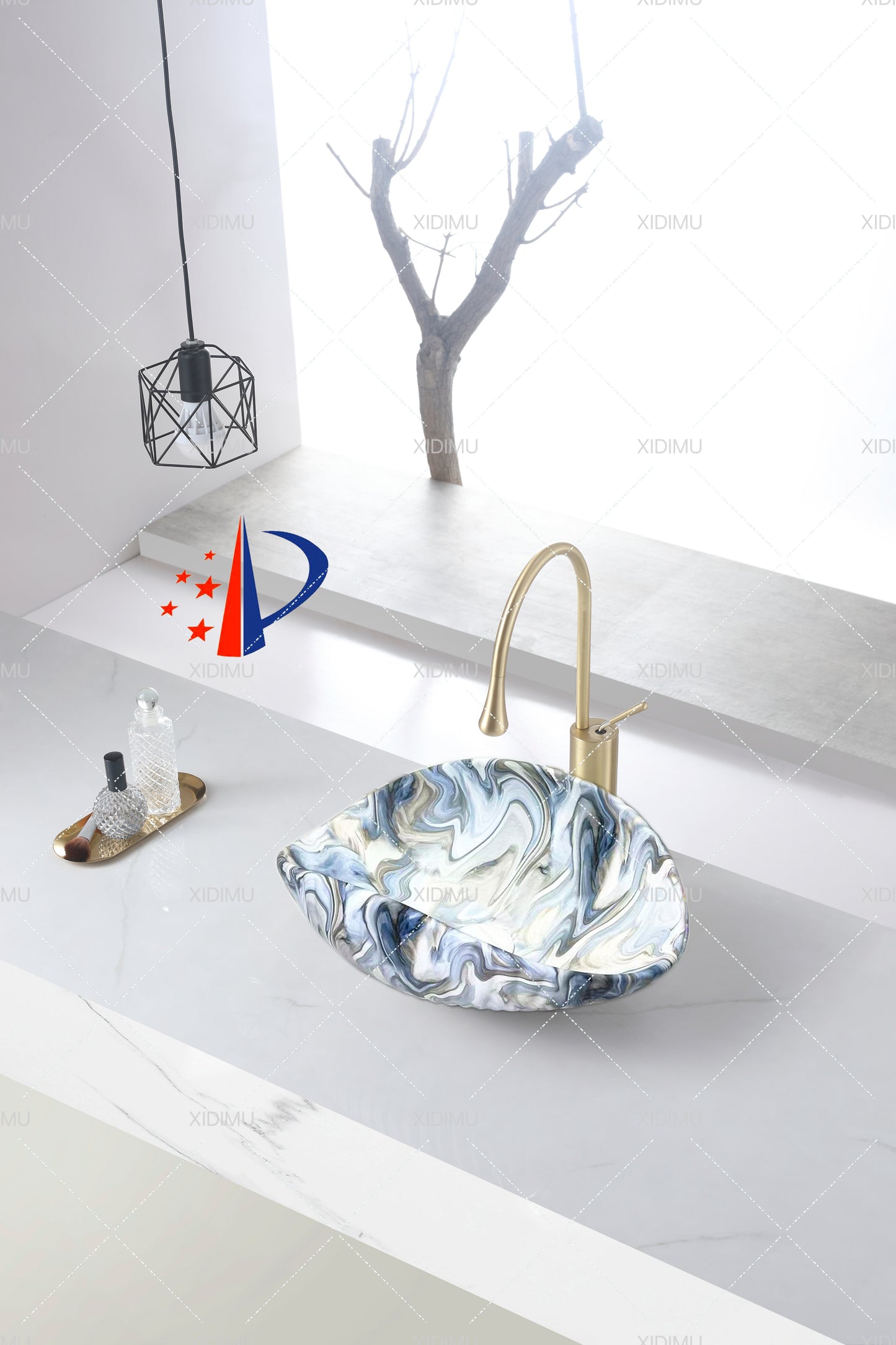 Patent designs shells shape ceramic basin bathroom sink