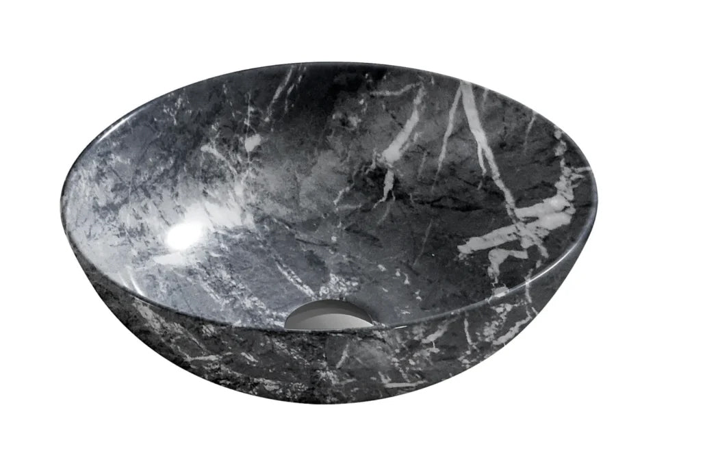 Marble Print BLACK Ceramic Basin Bathroom Sinks