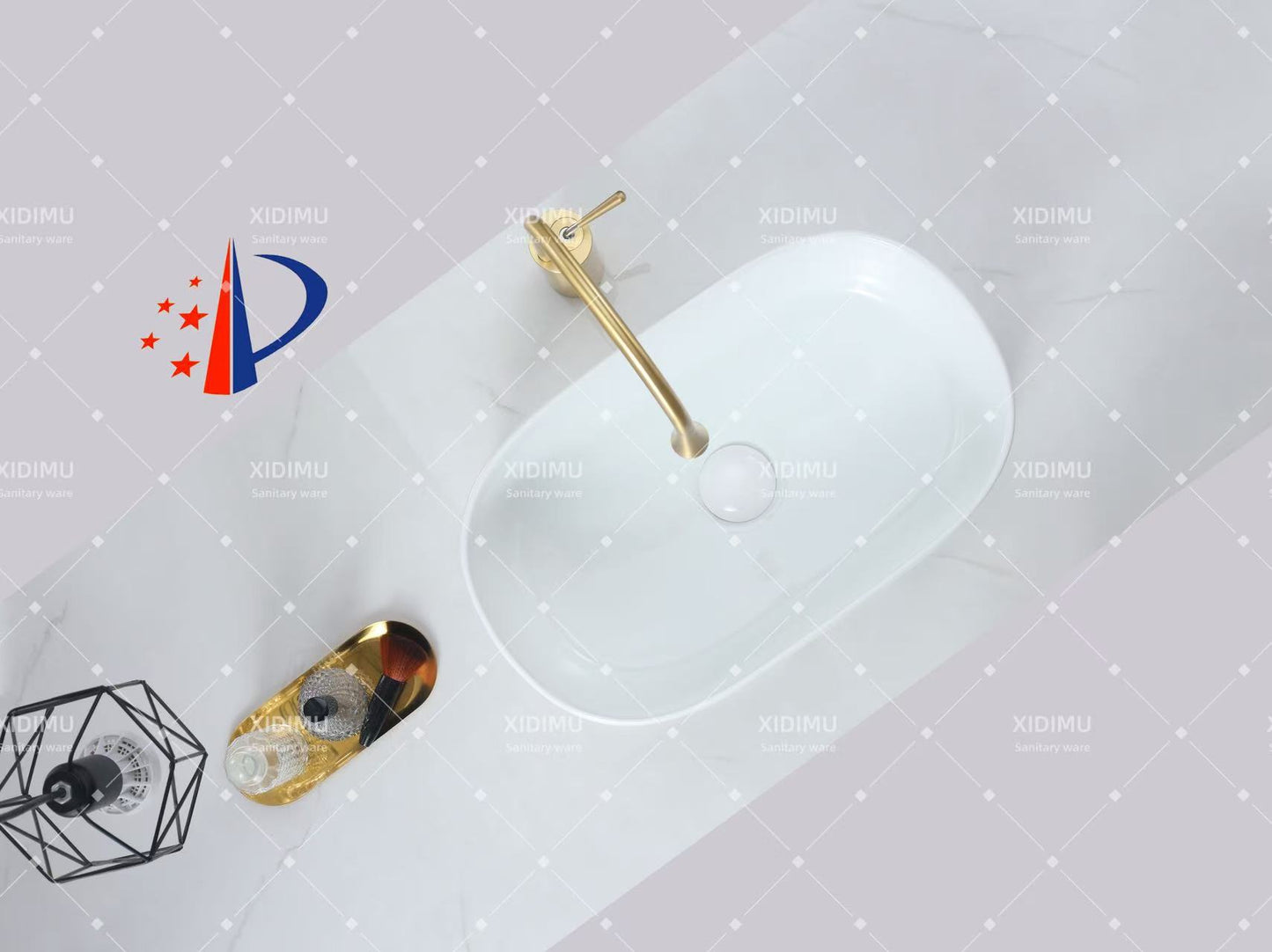 Ceramic wash basin countertop art basin new design Retro style European and American style