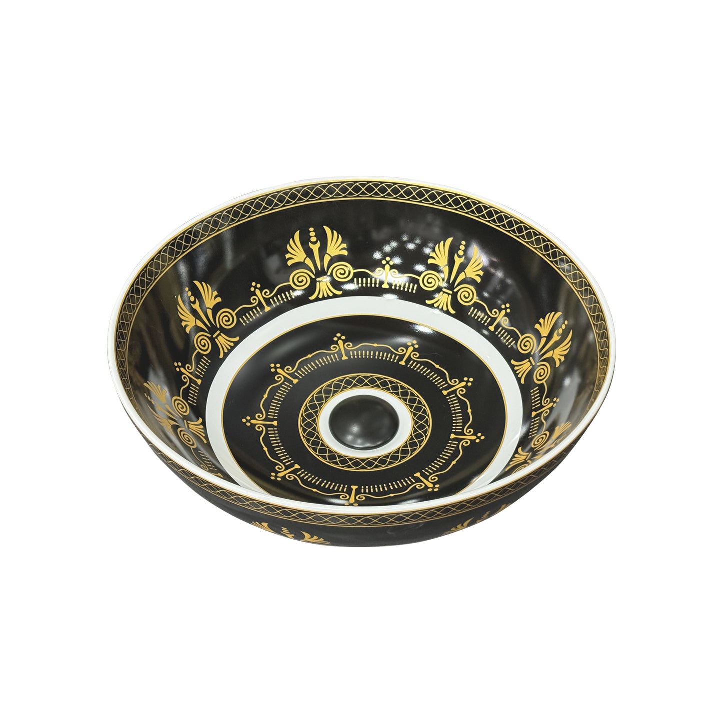 Luxury Lavabo Black Ceramic Round Art Basin Hand Wash Sinks