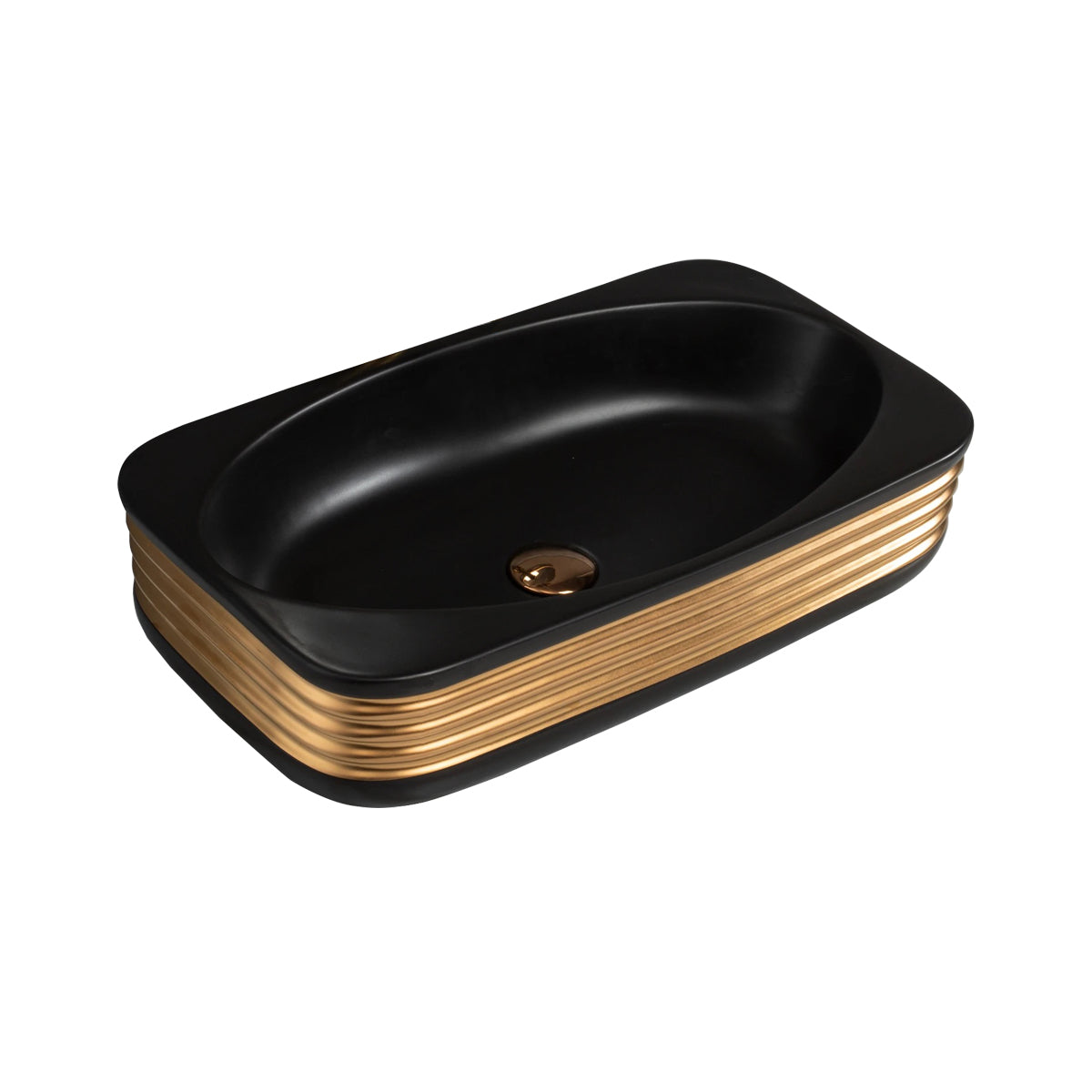Art Basin Colored Golden Black White matte Round Special table top basin