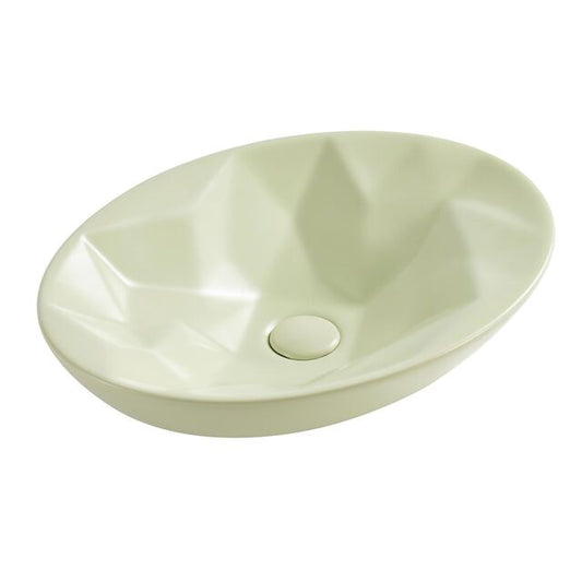 Green ceramic hand wash basin  bathroom countertop sink