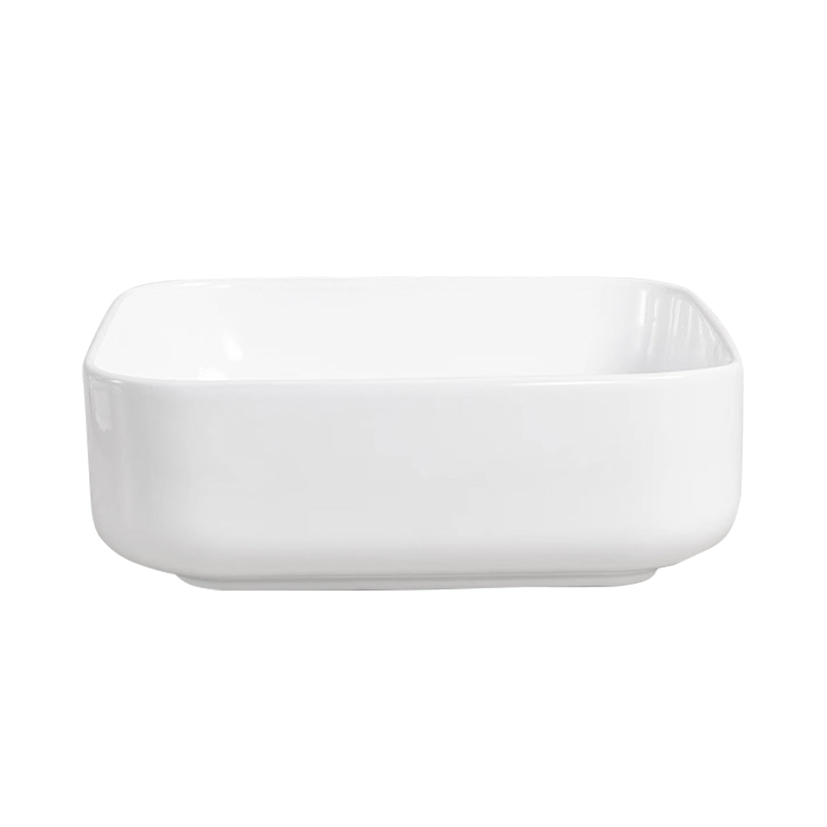 Bathroom rectangular glossy white ceramic basin