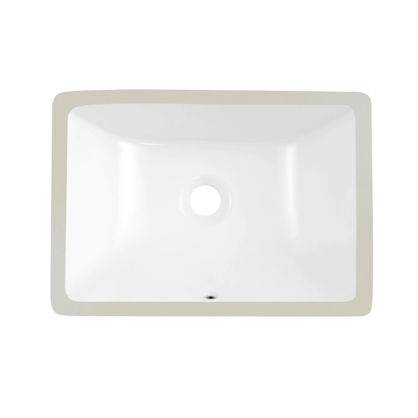 18 Inch Rectangular Undermount Ceramic Bathroom Sink