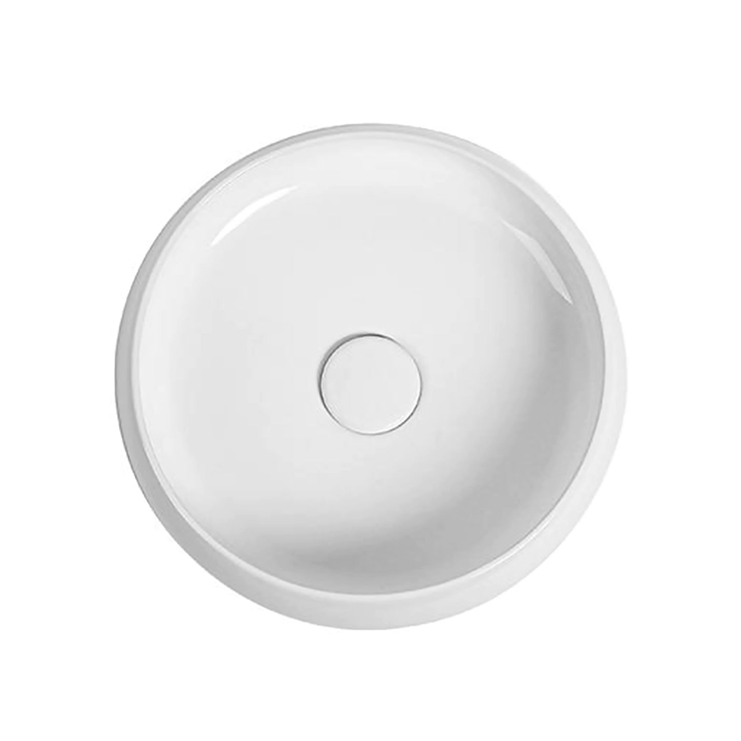 Bathroom white round shape ceramic vessel sink