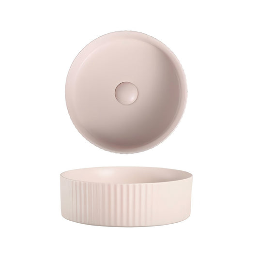 Matt Pink Color Bathroom Sink Hand Wash Ceramic Basin