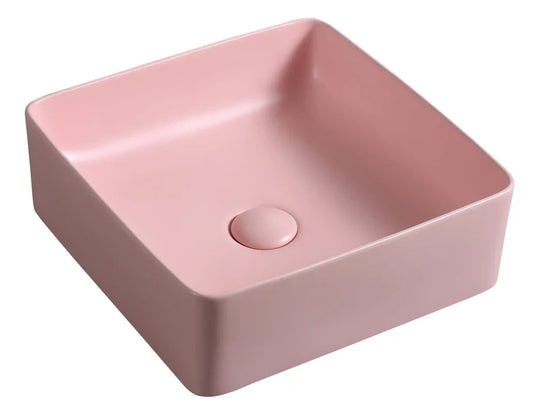 Matte Pink Countertop Basin Bathroom Hand Wash Sink