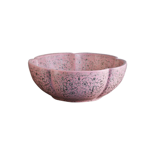 Bathroom Sink Counter Top Ceramic Art  Wash Basin Pink Flower Shape