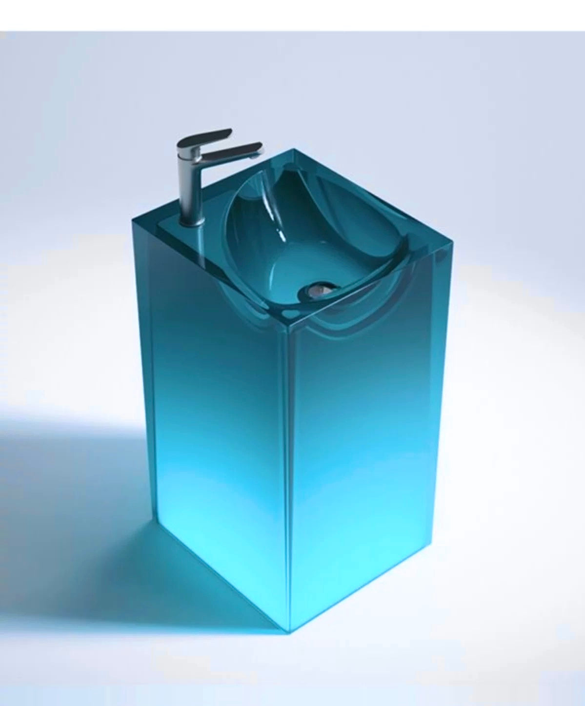 Resin pedestal sink