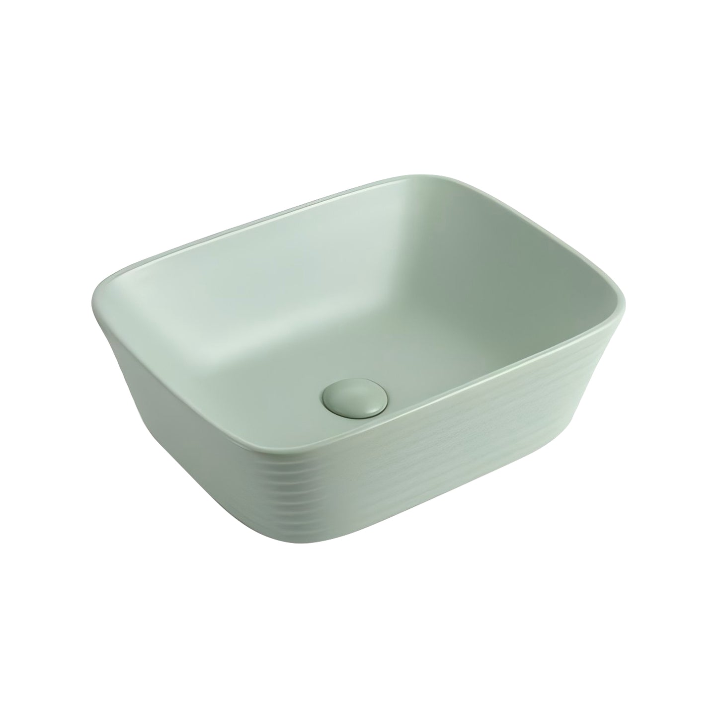 Matt green ceramic countertop basin hand wash bathroom sink