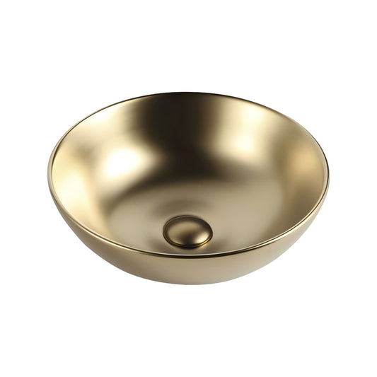 Matt Gold Basin Bathroom  Hand Wash Ceramic Countertop Sink