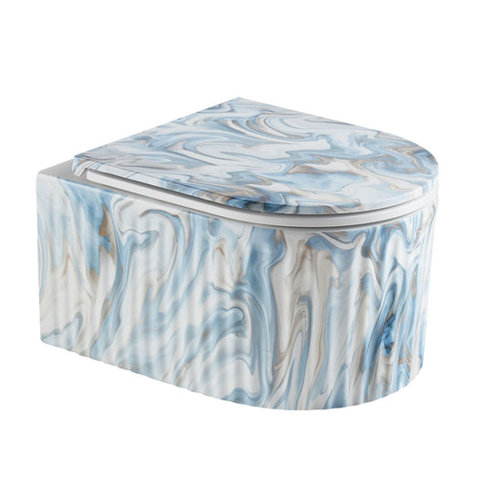 New design ceramic wall-hung toilet rimless flush for hotel