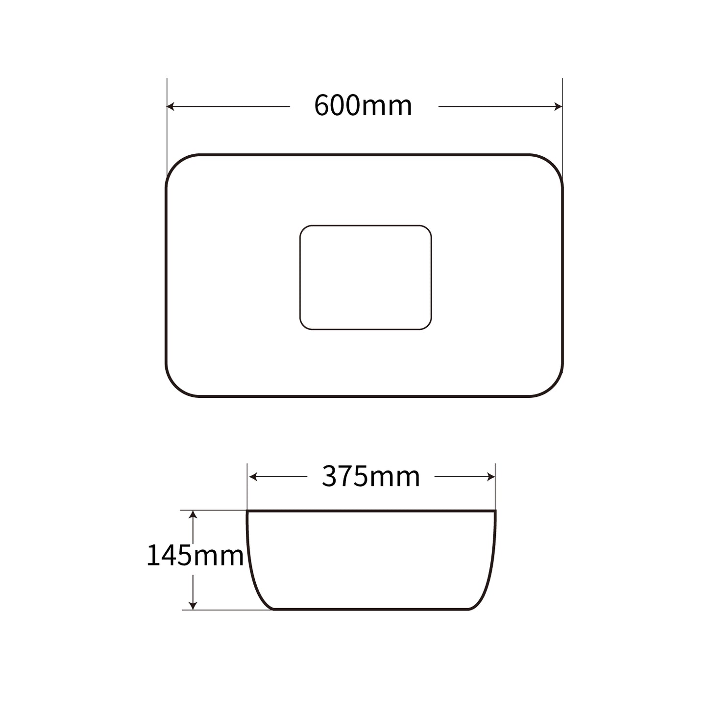 Bathroom ceramic basin pure white porcelain vessel sink